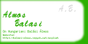 almos balasi business card