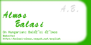 almos balasi business card